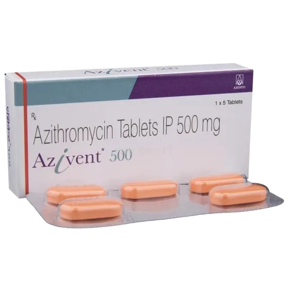 azivent 500mg tablet 5's